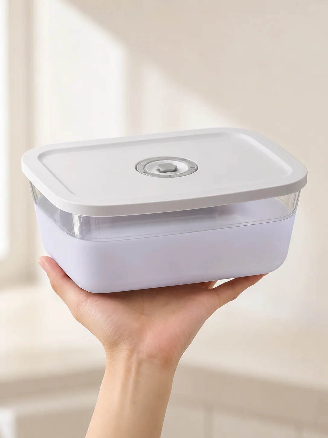 Handheld reusable food storage container