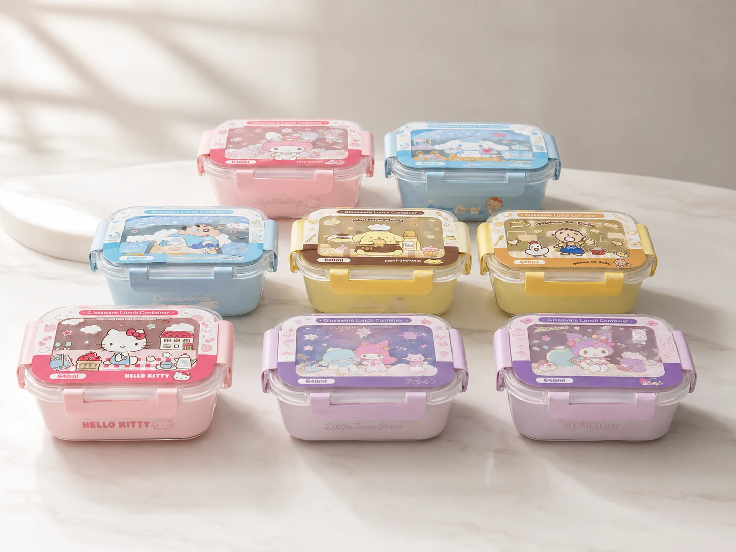 Custom colorful lunch container collection